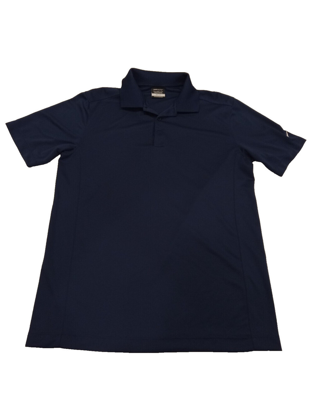 Nike Golf Dri-FIT Polo Shirt Mens Medium Navy Blue Sleeve Logo Performance M - Picture 1 of 5